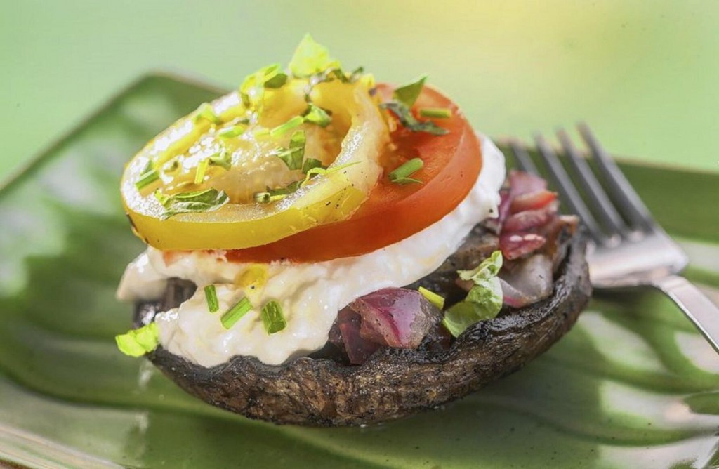 Recipe Of The Day: Lemon Garlic Grilled Portobellos With Burrata And Tomatoes