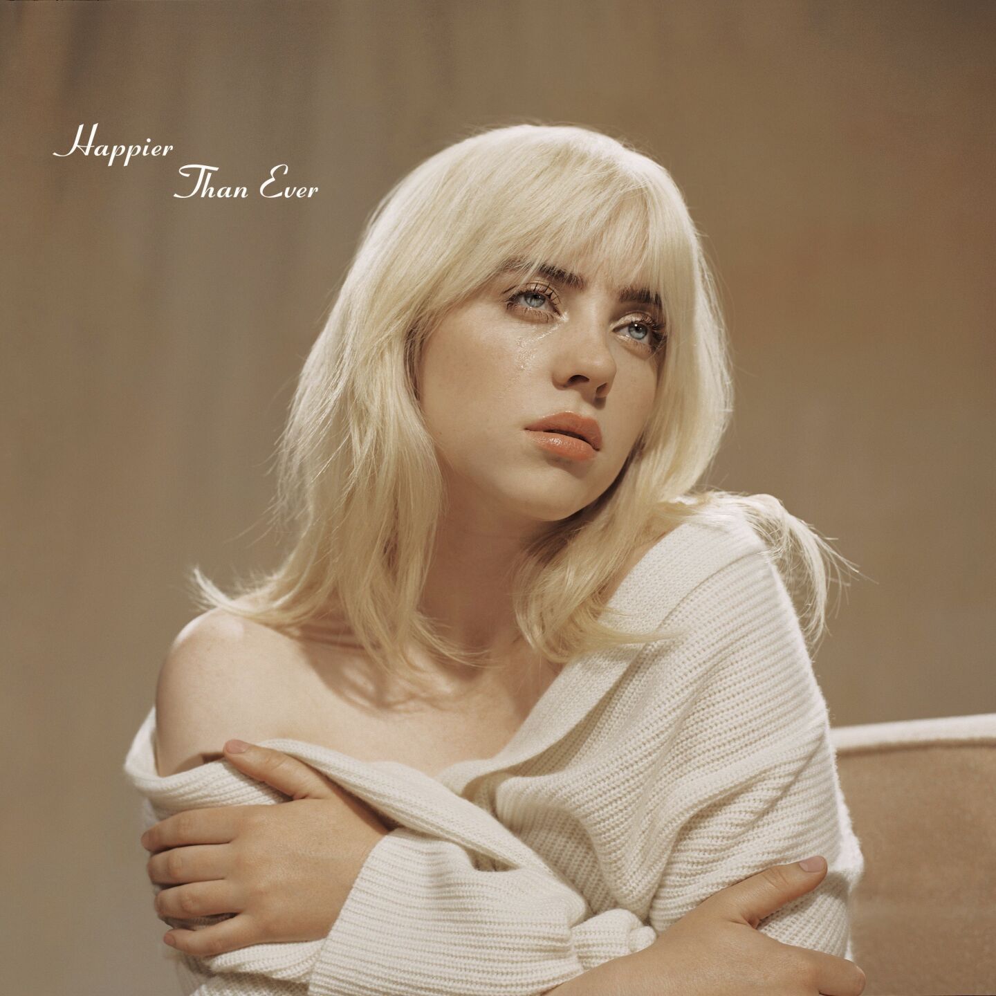 <p>This album cover provide by Darkroom/Interscope Records shows "Happier Than Ever" by Billie Eilish. (Darkroom/Interscope Records via AP)</p>