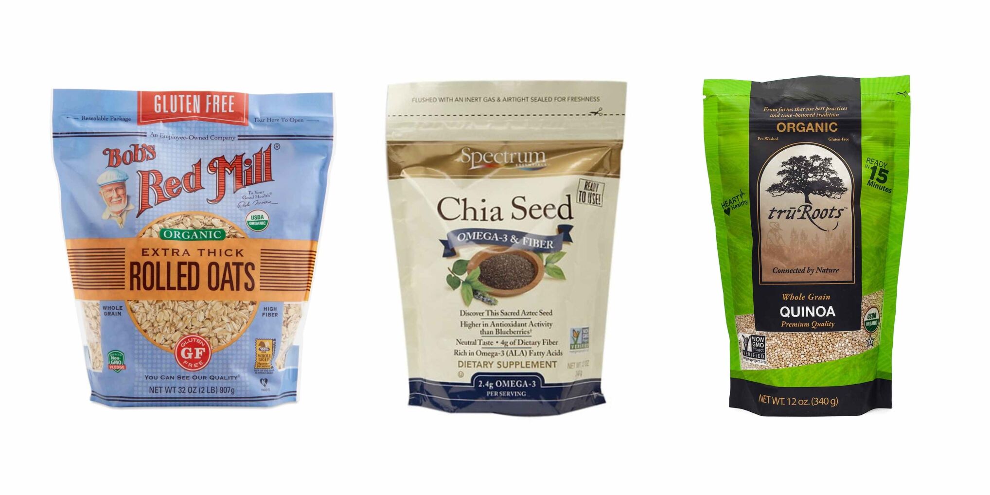 <p><a href="http://okj.io/julcwZ7ec" target="_blank">Rolled Oats</a> - <a href="http://okj.io/oZl1AM1LY" target="_blank">Chia Seeds</a> - <a href="http://okj.io/25eIRSsE7" target="_blank">Quinoa</a></p>