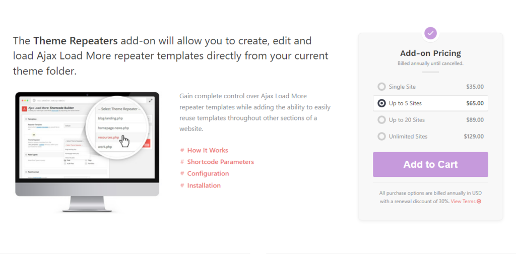 Ajax Load More Theme Repeaters